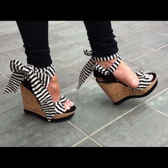 Shoemint Shoes - Shoemint Kimberly striped tie wedges 7